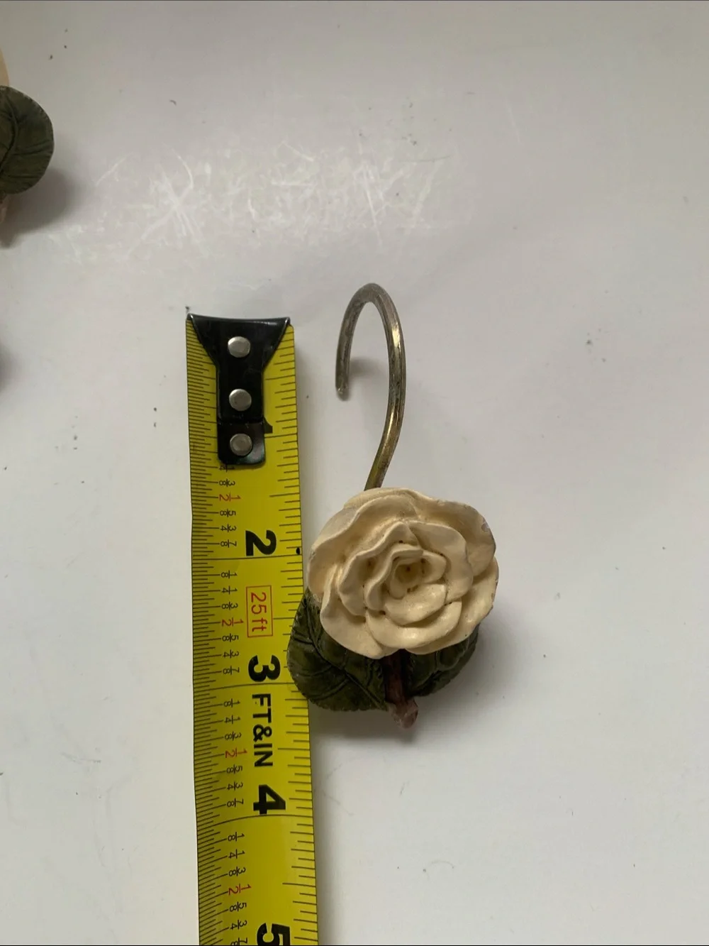 Vintage Rose Shower Curtain Hooks Set of 12